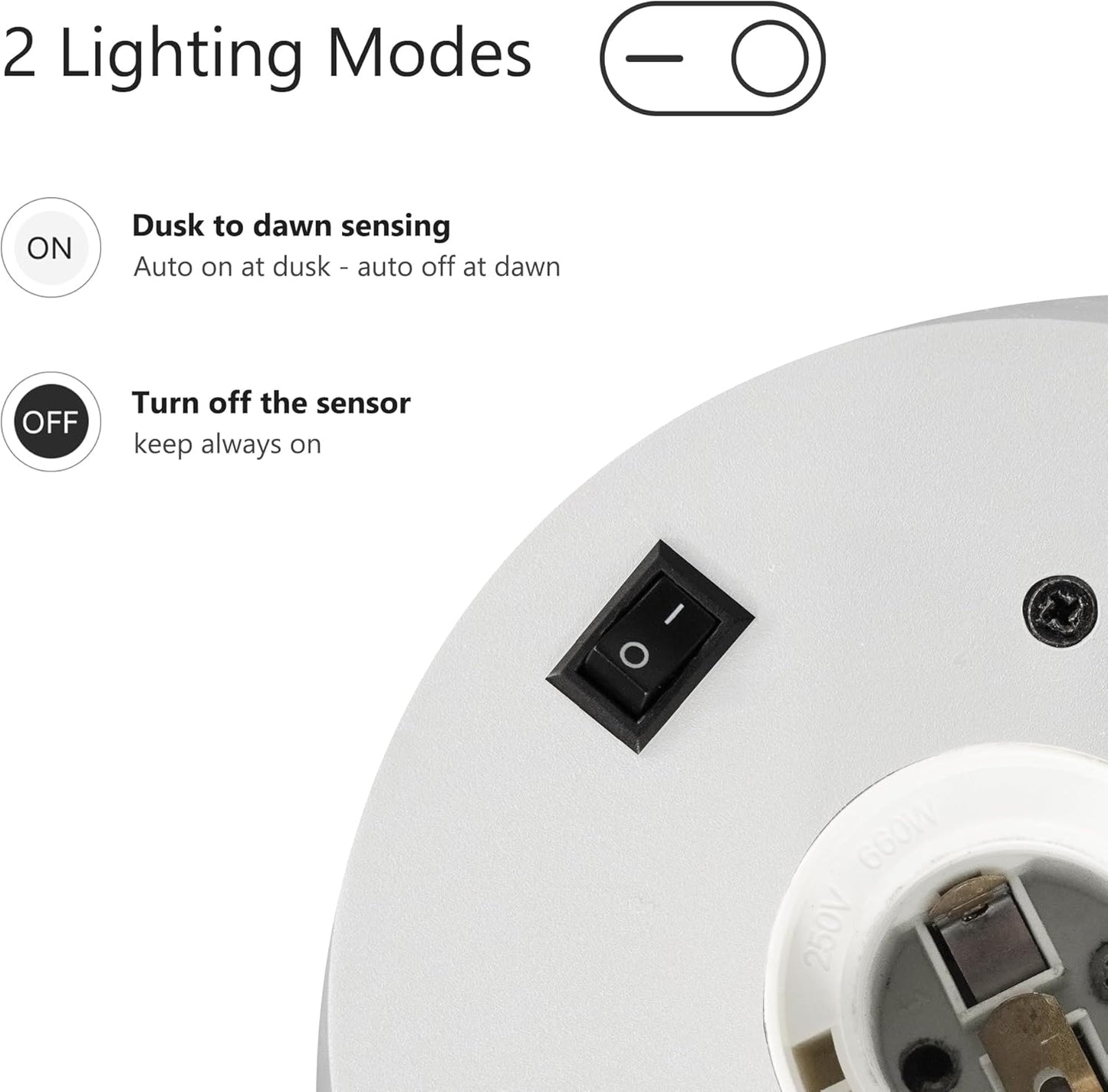 Porch Light White Dusk to Dawn Outdoor Wall Light,13in Large Exterior Lighting Fixture for House Garage Front Door,Waterproof Outside Hanging Lamp E26 Wall Mount Lantern(Bulb Not Include)