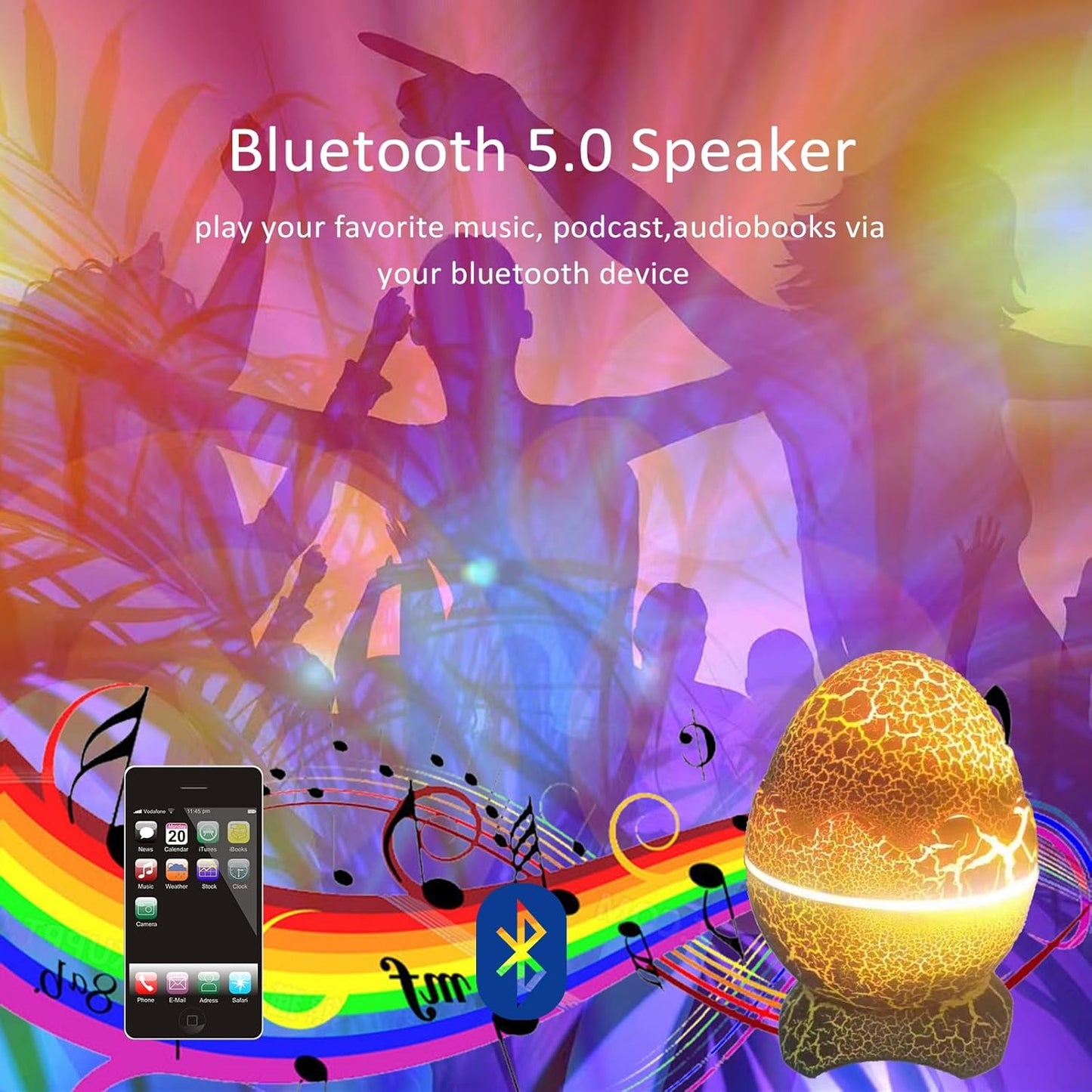 XQBX Dinosaur Egg Galaxy Projector Glow in The Dark Stars for Ceiling Room Decor Aesthetic led Lights for Bedroom Mothers Day Gifts Disco Ball Decor Ceiling Light Fixture Autism Sensory Products