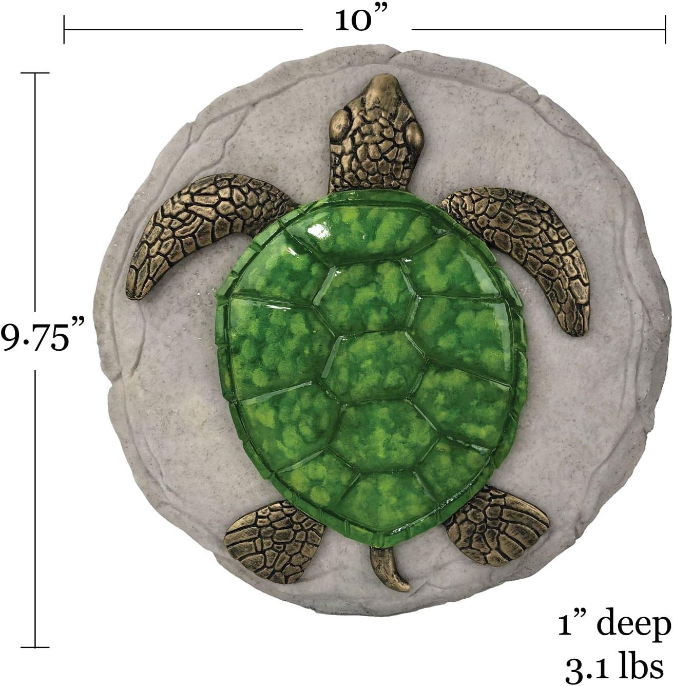 Spoontiques -Garden Décor - Turtle Stepping Stone - Decorative Stone for Garden