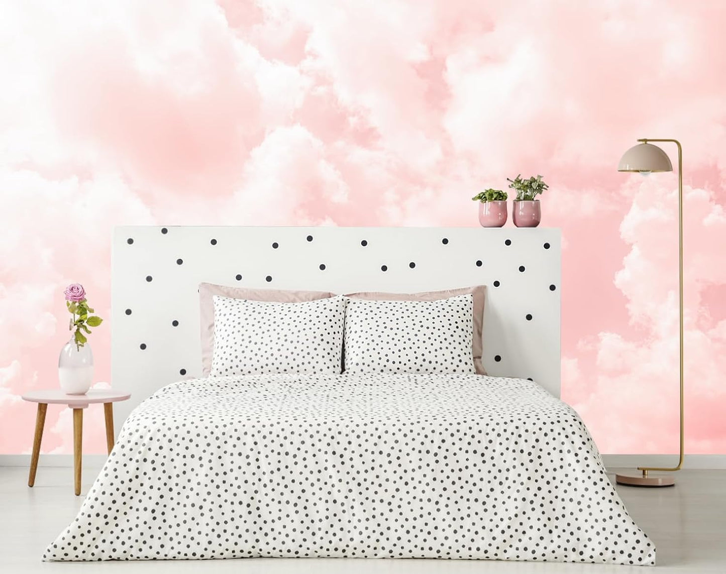 Pink Cloud Wallpaper Wall Mural for Bedroom Living Room (Not Peel n’ Stick)