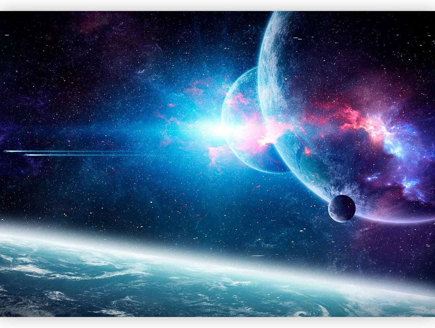 artgeist Wall Mural Cosmos Galaxy 197x138 in - XXL Non-Woven Wallpaper Fleece Wall Decor Photo Print Picture Image Design Stars Solar System Universe Space b-C-10047-a-a