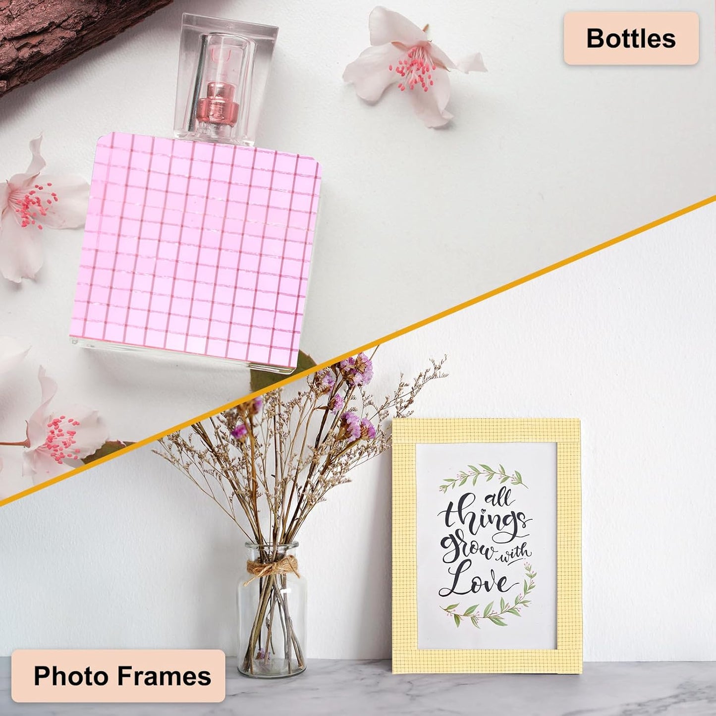 PATIKIL 5x5mm Self Adhesive Mirrors Mosaic Tiles, 3600 Pcs Square Mini Glass Mosaic Disco Tile Sticker for DIY Craft Disco Ball Party Decoration, Purple