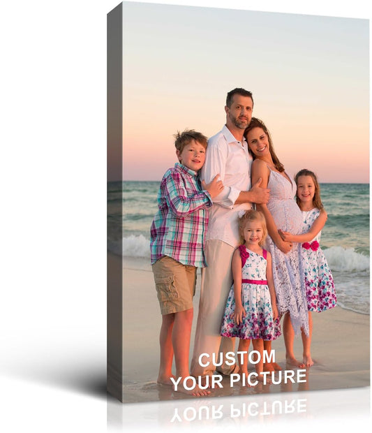 Wewejia Personalized Photo to Canvas Print 12x18 Inch, Canvas Prints With Your Photos on Custom Wall Art for Bedroom, Living Room, Wedding Baby Pet Family Picture Wall Art