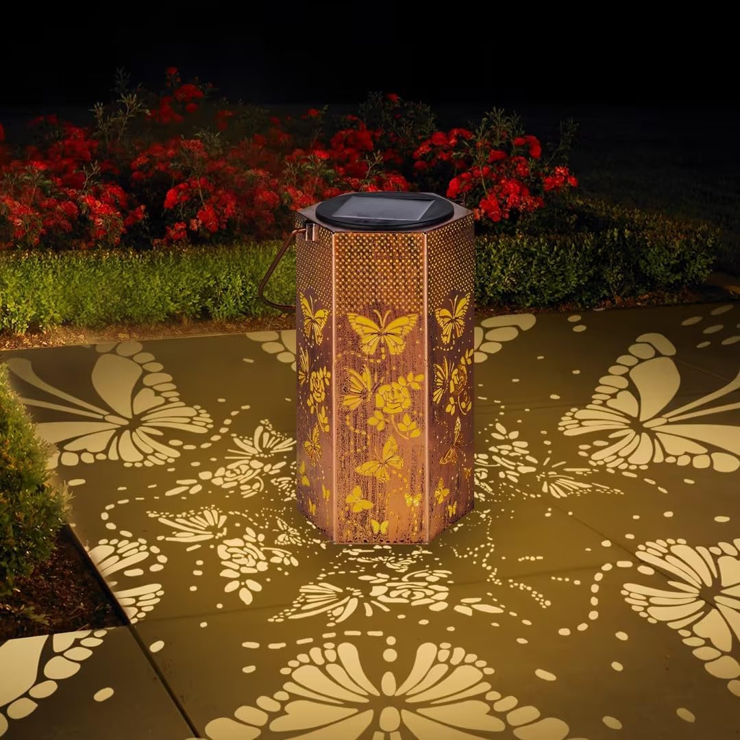 Birthday Gifts for Women Butterfly Solar Lights Outdoor - Butterflies Solar Lanterns Outdoor Waterproof Garden Decoration for Outside, Outdoor, Yard, Lawn