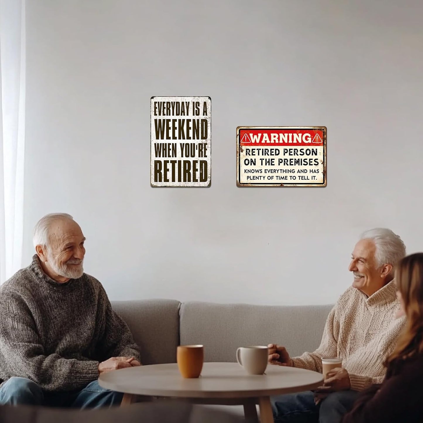 Funny Retirement Sign, Retired Gifts for Men - Happy Retirement Party Decorations for Women, Vintage Retirees Patio Metal Tin Signs Yard Door Frame Decor 8x12 Inch