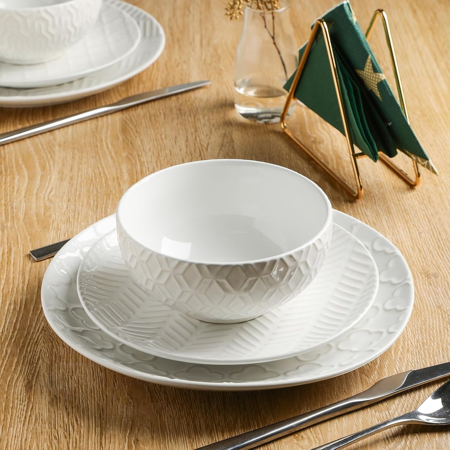 Sureasy Ceramic Cereal Bowls Set of 4-25 oz White Soup Bowls for Kitchen, Perfect for Soup, Pasta and Salad, Microwave & Dishwasher Safe