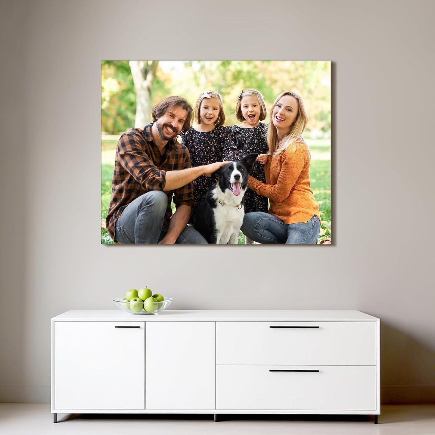Custom Canvas Prints with Your Photos - Personalized Pictures Print, Customized Photo Gifts, Wall Art Poster Canvas Printing for Wedding, Family, Baby, Pets, Home Office Decor, Wrapped Frame 30x24