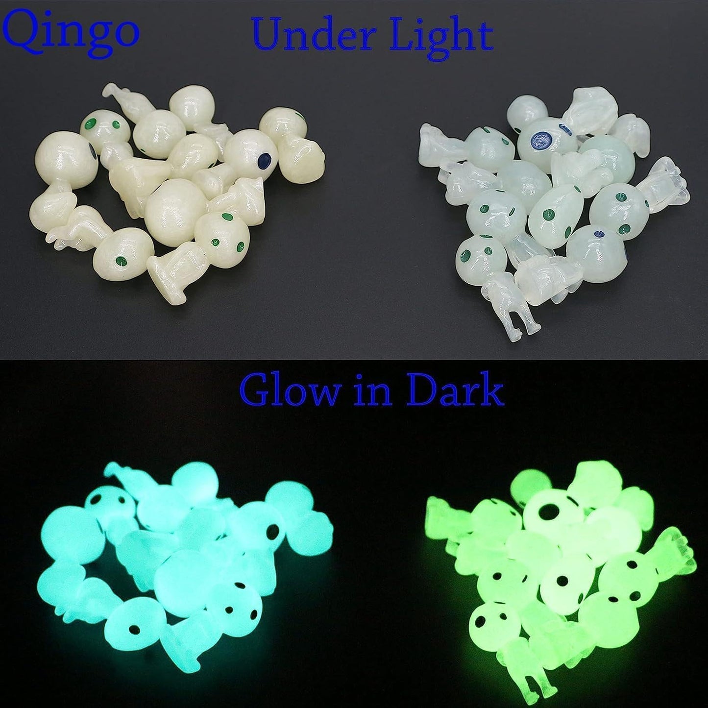 Fairy Garden Accessories Tree Elves Glow in Dark Alien Decor Miniature Luminous Ghost kit for Micro Landscape Decoration Outdoor Status Patio Lawn Yard Kit (10 Blue)