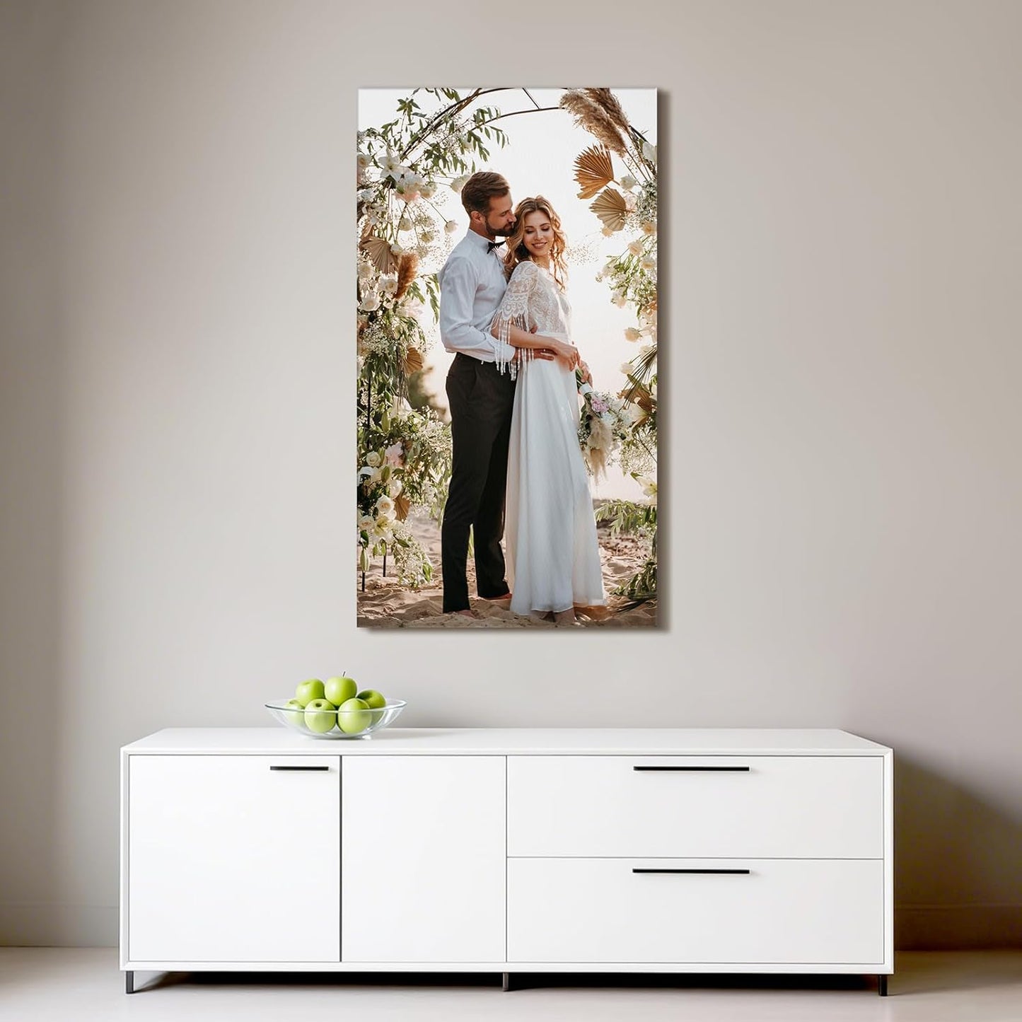Custom Canvas Prints with Your Photos - Personalized Pictures Print, Customized Photo Gifts, Wall Art Poster Canvas Printing for Wedding, Family, Baby, Pets, Home Office Decor, Wrapped Frame 20x36