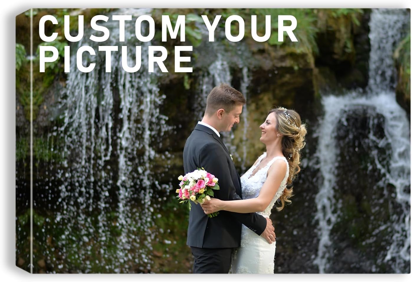 xzartdiy Custom Canvas Prints with Your Photos - Personalized Picture Print Customized Gifts for Family Home Office Wall Art Decor, Wrapped Canvas 40x28inch