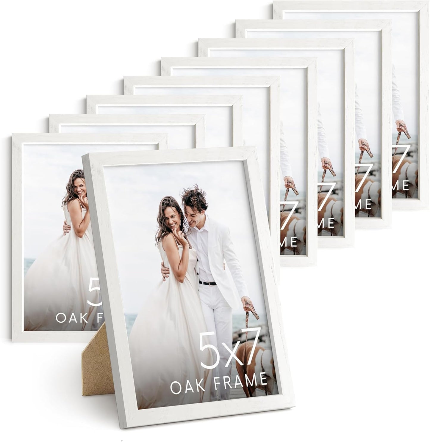 HAUS AND HUES Standalone White Oak Frames Set of 9-5x7