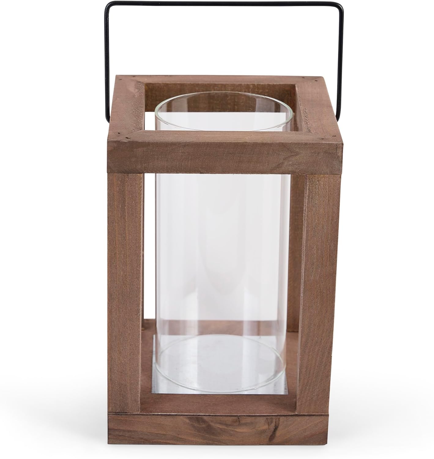 Zingz & Thingz Wooden Candle Lanterns, Decorative Light Home Decor, 9" Tall, Rustic Garden