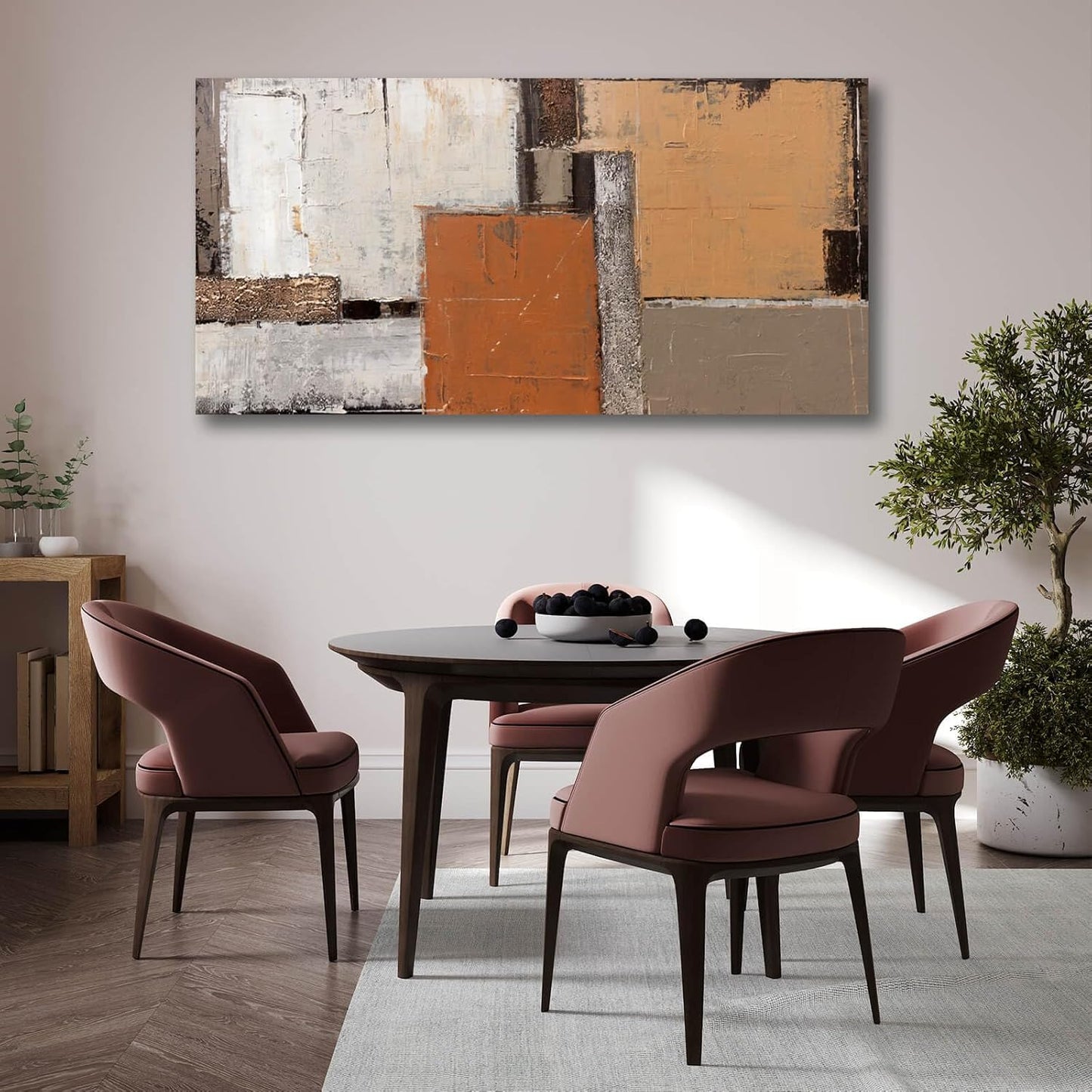 Colorful Wall Art Orange Wall Decor Abstract Wall Decorations for Living Room Graffiti Wall Posters Artwork 24"x48"