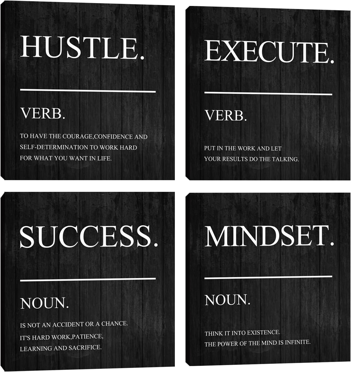 Motivational Wall Decor Canvas Framed Wall Art,Inspirational Office Quotes Canvas Home Decorations Wall Decor Artwork,Positive Quote Words Poster Wall Art for Company Living Room Bedroom 20”X20”X4