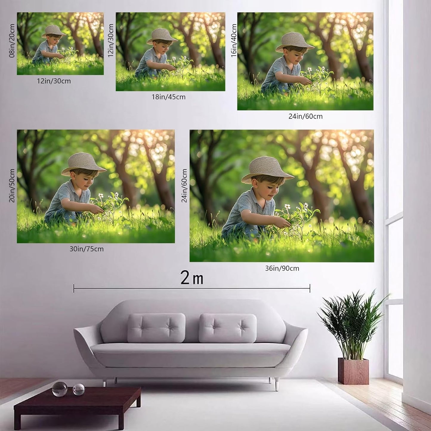 Personalized Canvas Print with Your Photos Custom Portrait Canvas Wall Pictures for Living Room Large Wall Art Canvas Prints Custom Gift for Dad Wedding Couple 12x8in