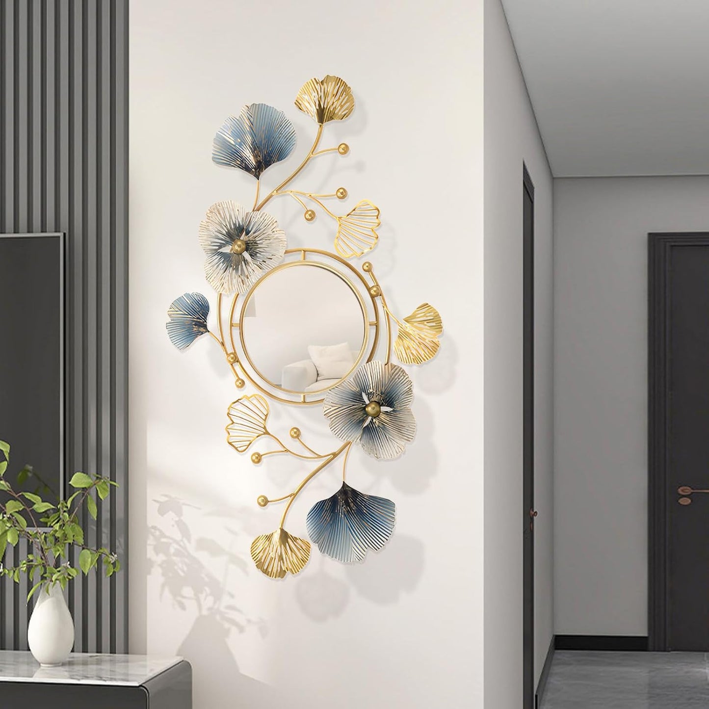 Lucky Monet Wall Art Decor Large Metal Wall Art Modern Geometric Circular Decor Wall Sculptures Wall Hanging Decoration for Living Room Dinning Room Bedroom Entryway Kitchen (Style 3)