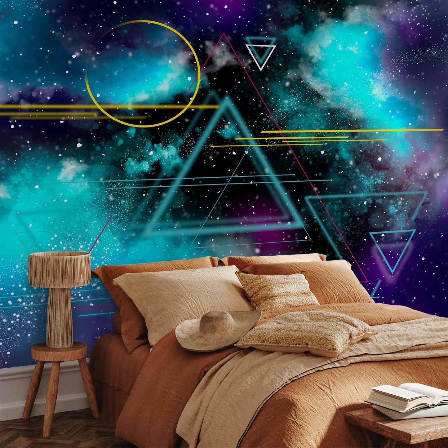 artgeist Wall Mural Galaxy 177x124 in - Non-Woven Wallpaper Fleece Wall Decor Photo Print Picture Image Design Home Mural Cosmos Galaxy Cosmonaut Astronaut a-A-10328-a-a