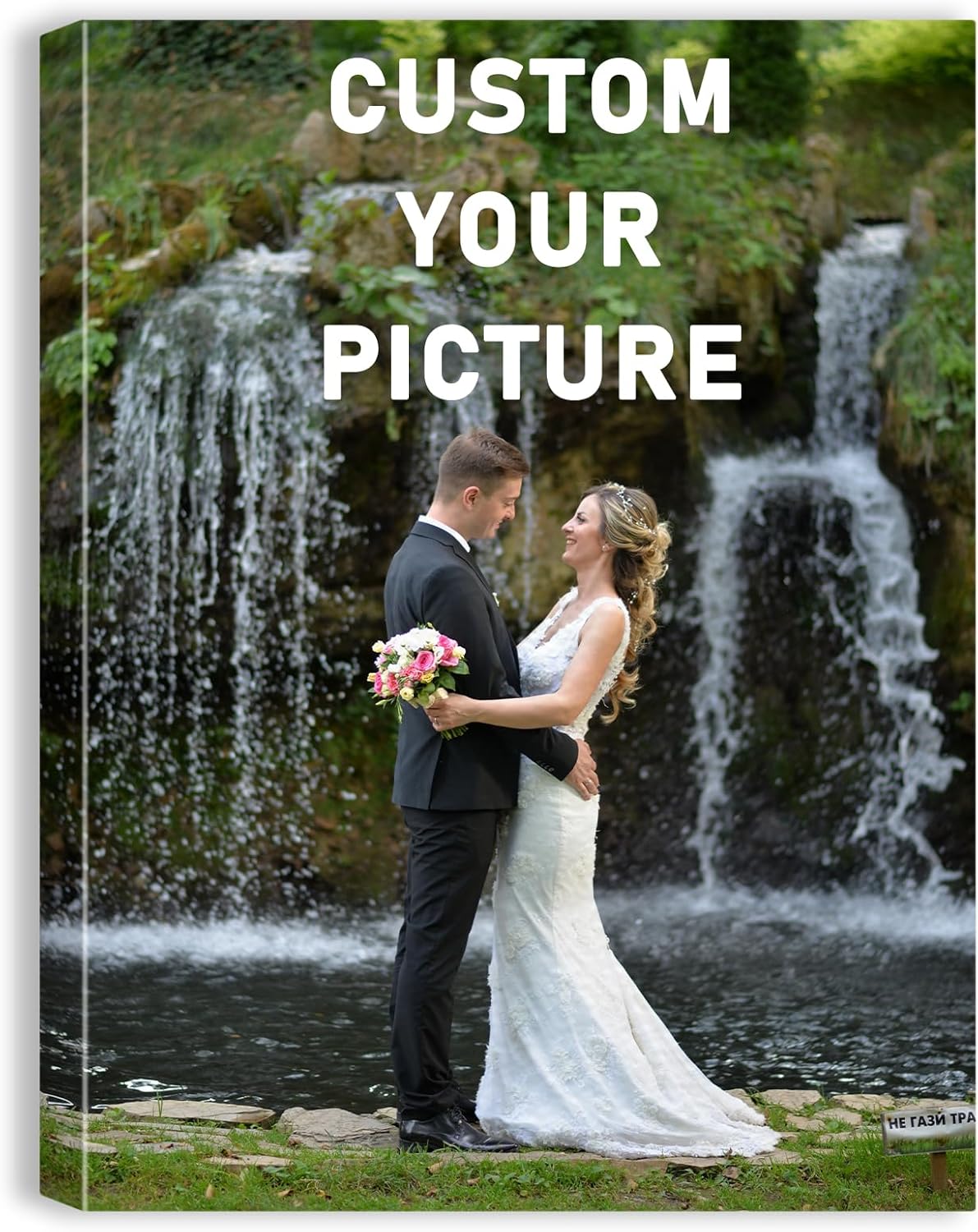 xzartdiy Custom Canvas Prints with Your Photos - Personalized Picture Print Customized Gifts for Family Home Office Wall Art Decor, Wrapped Canvas 12x16inch