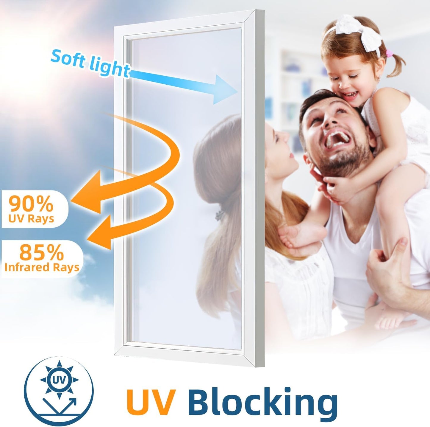 DUOFIRE One Way Window Film Privacy See Out Not in Heat Blocker Window Tint Reflective Mirror Windows Tinting Film for Home Static Cling Anti-UV Sun Blocking Windows Covering（Silver, 11.8x78.7in）