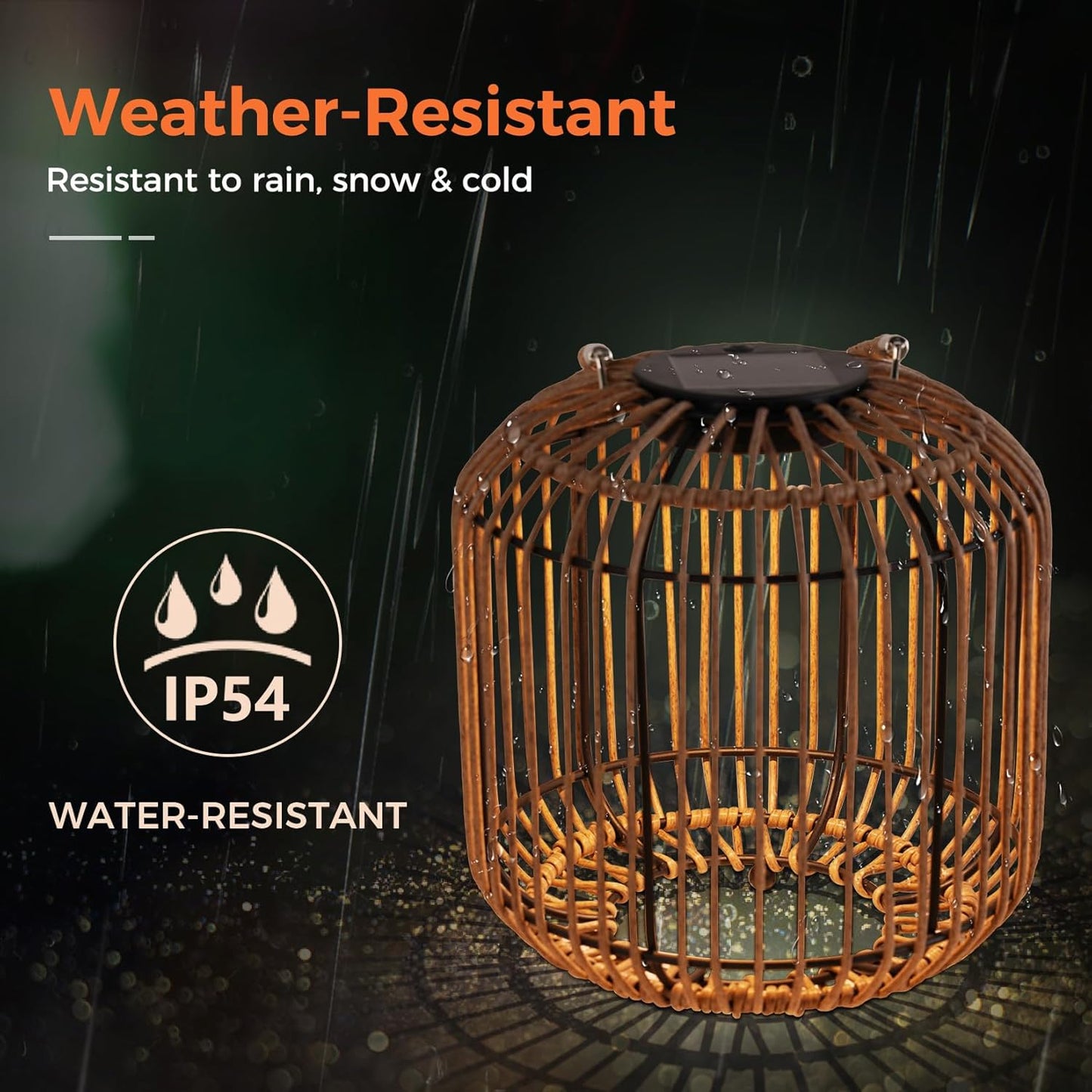 Solar Yard 1-Pack Outdoor Solar Lamp, Water-Resistant Lights for Outside Hanging Lantern Table Lamp Lights Decoration for Garden, Yard, Patio, Porch, Trees, Pathway, Natural