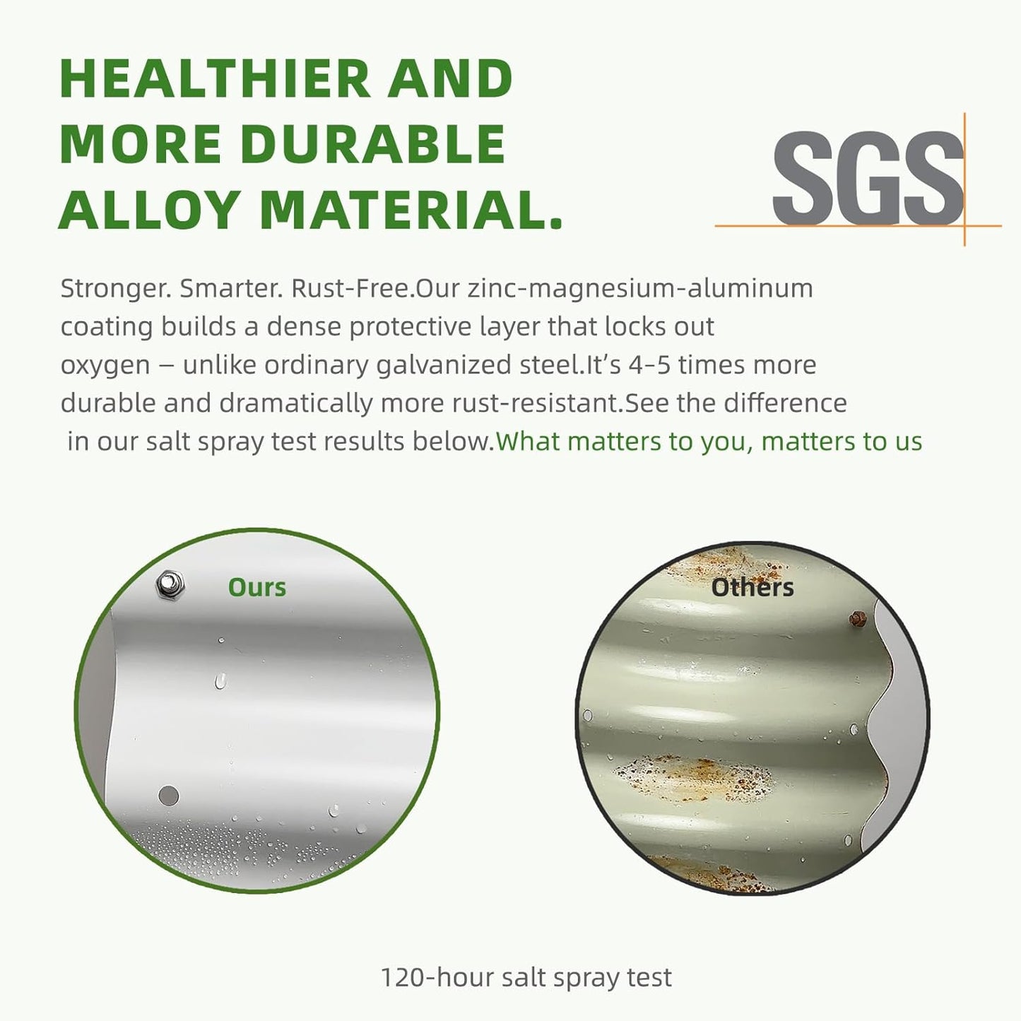 DaisyVibe Raised Garden Bed Kit, Planter Raised Garden Boxes Outdoor, Oval Large Metal Raised Garden Beds for Vegetables Flowers (Green, 5ftx2ftx1ft)