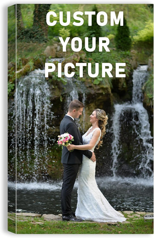 xzartdiy Custom Canvas Prints with Your Photos - Personalized Picture Print Customized Gifts for Family Home Office Wall Art Decor, Wrapped Canvas 24x40inch