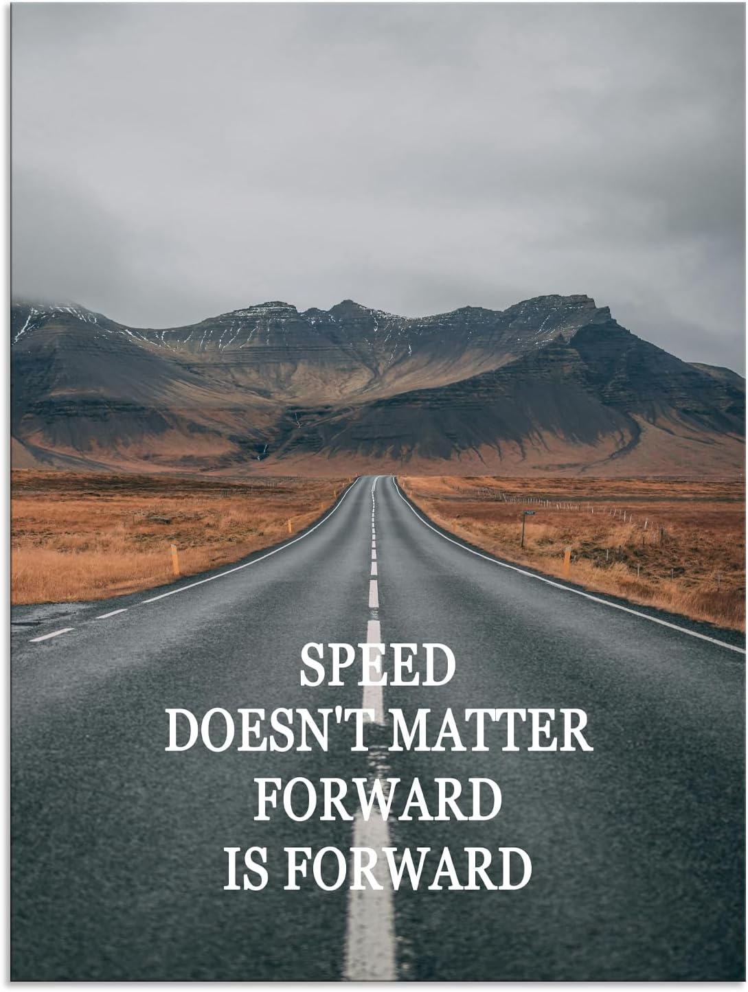 Inspirational Wall Decor About Perseverance Motivational Wall Art Printed Canvas Poster Modern Artwork for Office Bedroom Living Room Gym Framed Ready to Hang [18" W X 24" H]