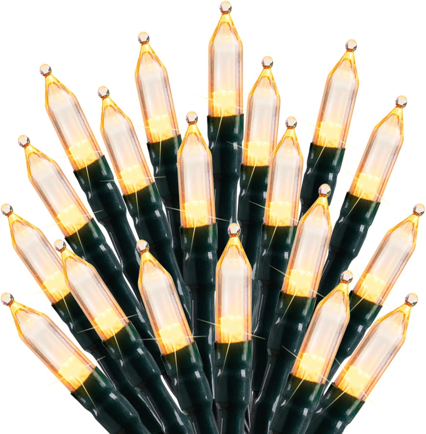 LED Christmas Mini Lights, 75 Feet 200 LED Clear Bulbs String Lights with 8 Light Modes, Connectable Fairy Lights Plug in for Outdoor Xmas Trees Garland Wreath Holiday Decorations, Warm White