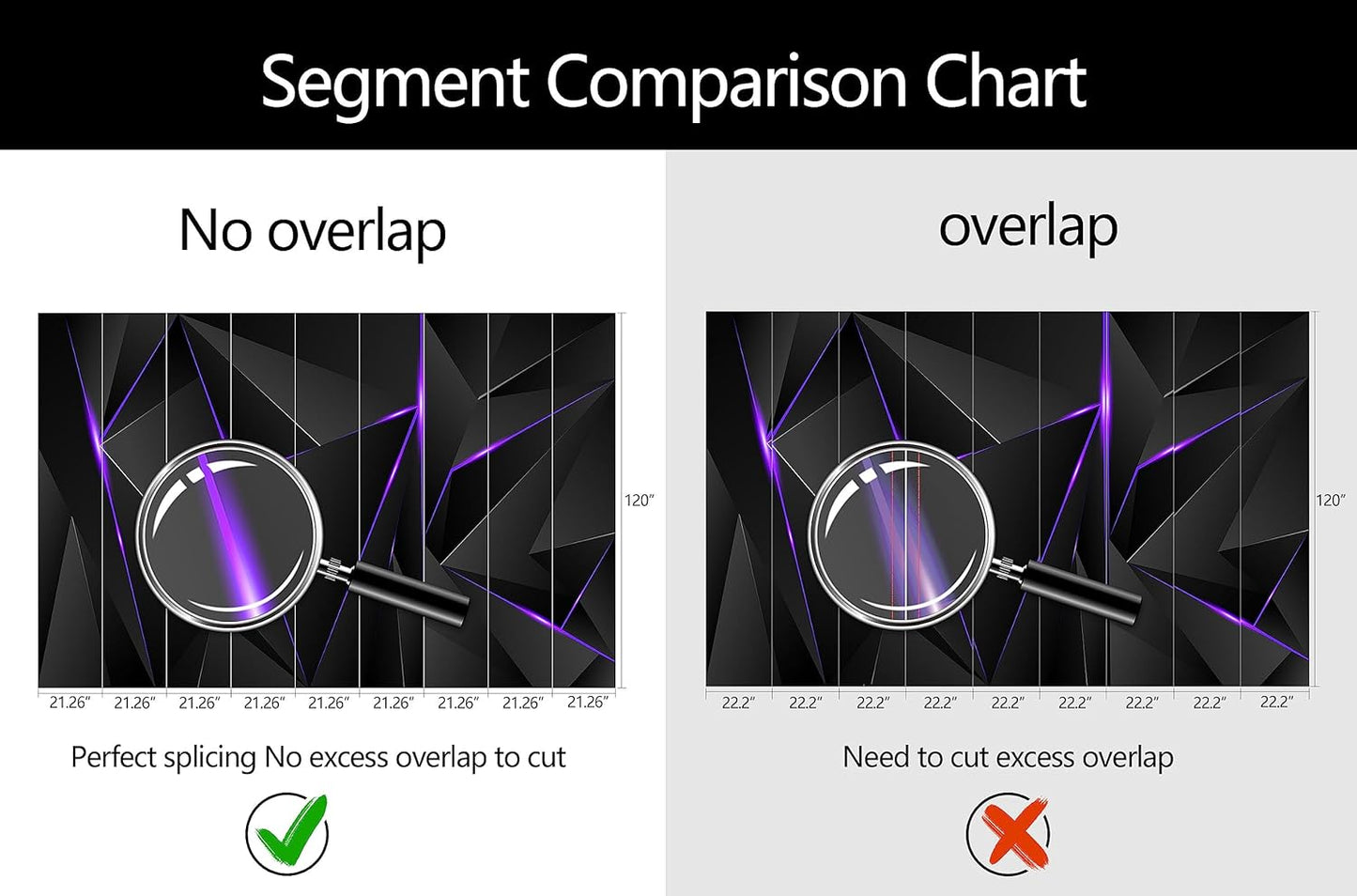 WFBHUA-3d Black Geometric Wallpaper Purple Lines Large Background Wall Mural for Bedroom Living Room (No Peel and Stick)