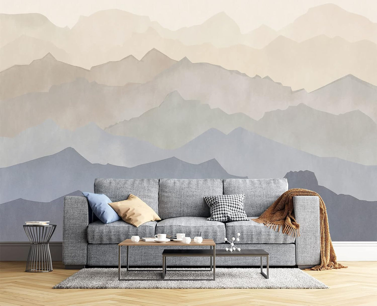 Oil Painting Peaks Wall Mural Wallpaper for Bedroom 103" x 69"