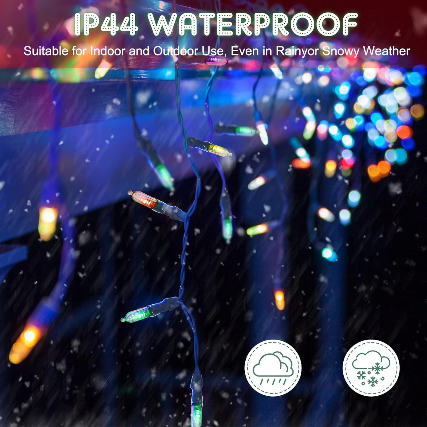 2Pack 50 LED Battery Operated Christmas Lights 17.7 FT, Multicolor Waterproof Mini String Lights with 8 Lighting Modes,Timer, Remote Control, for Tree, Christmas Decoration, Outdoor, Indoor