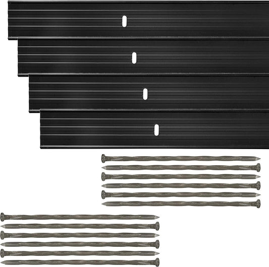 Dreamscape E-Z Edge Aluminum Landscape Edging - 12 Strips, 6ft Each (72ft Total), Black - Professional Quality Landscaping Border, Metal Divider for Lawn, Garden, Flowerbed…