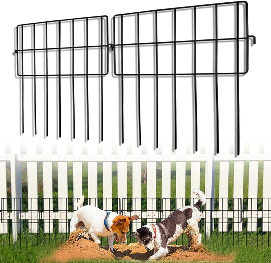 17in(H) x 10ft(L) Garden Fence Animal Barrier No Dig, 10 Panels Rustproof Small Metal Fencing, 1.5in Gap Fence Border, Outdoor Decorative Fence for Yard Dogs Rabbits