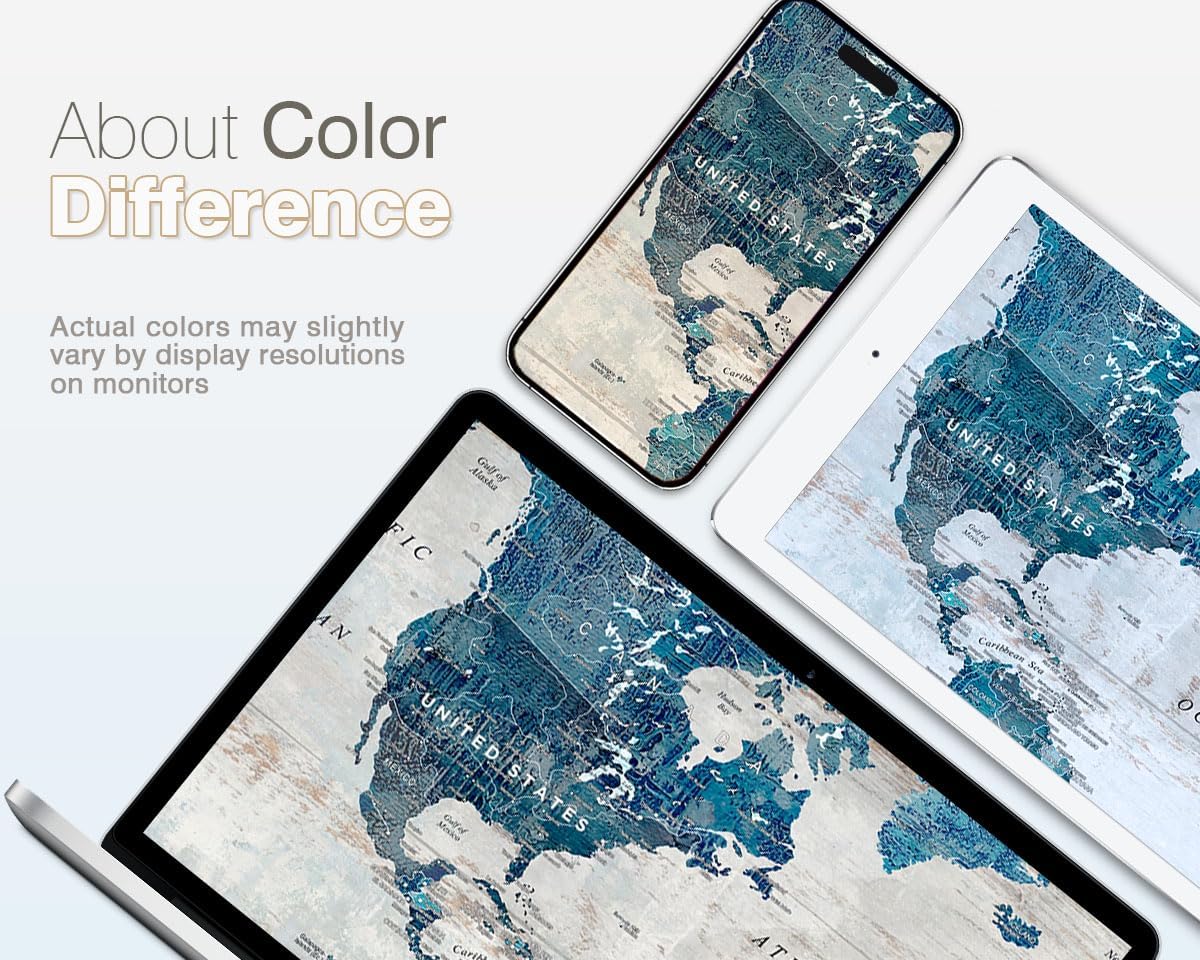 Wall Decor Living Room Home Office Wall Art Framed Blue Home Decor Large Picture House Decorations Dining Room Painting