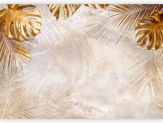 artgeist Wall Mural Tropical Leaves 138x101 in - XXL Non-Woven Wallpaper Fleece Wall Decor Photo Print Picture Image Design Monstera Palm Green Leaves b-C-0788-a-a