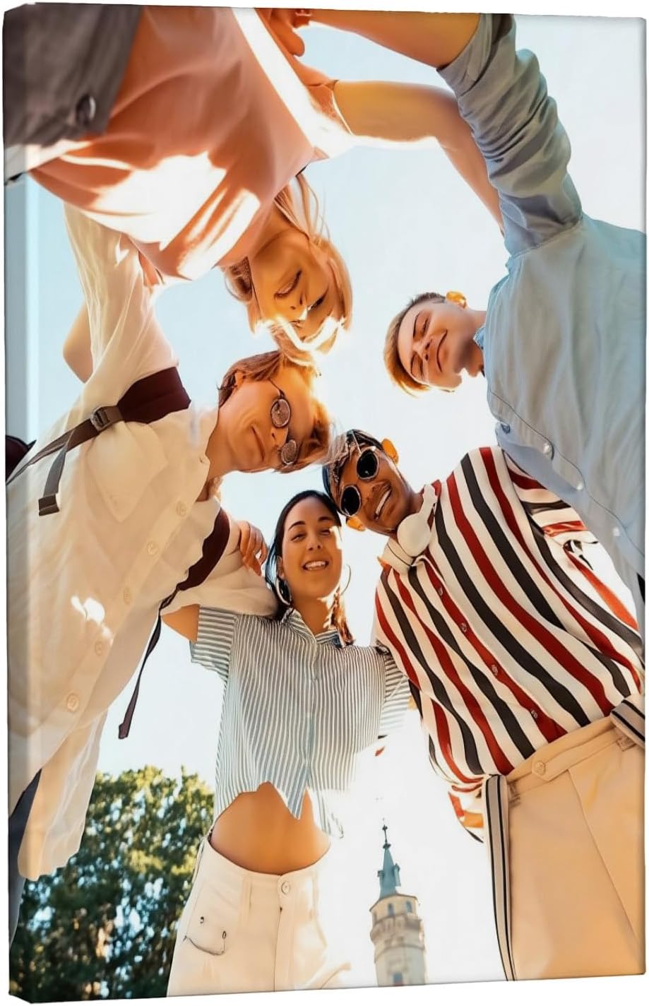 Canvas Prints With Your Photos, Custom Poster On Canvas Customized Canvas Prints with Your Photos Gift for Living Room, Bedroom, Friend，Lover, Wedding Pet Baby Family Photo Framed Wall Art 8×12