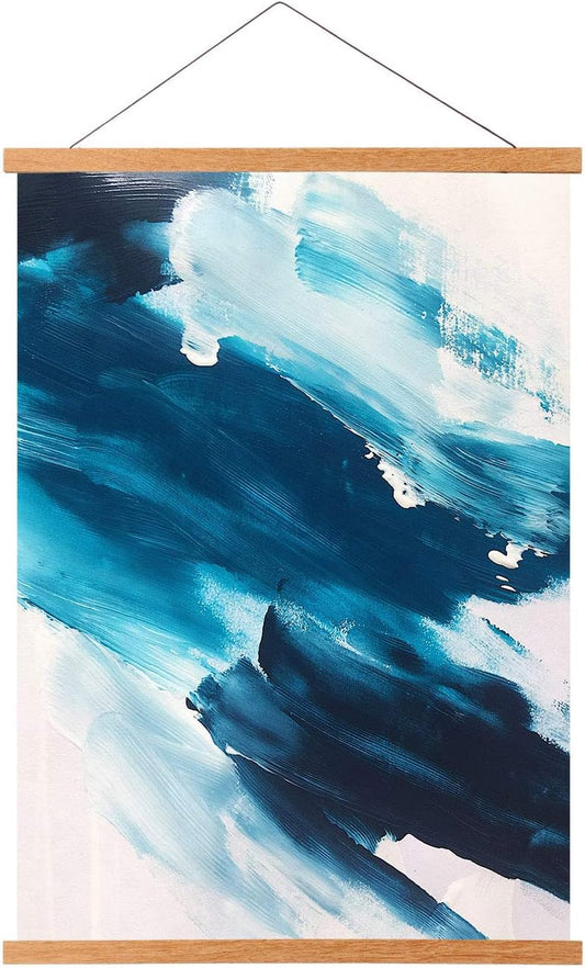 FALAMON Magnetic Poster Hanger Frame, 14x22 14x20 14x24 Teak Wood Magnet Poster Frame for Posters, Prints, Photos, Pictures, Maps, Scrolls, and Canvas Artwork