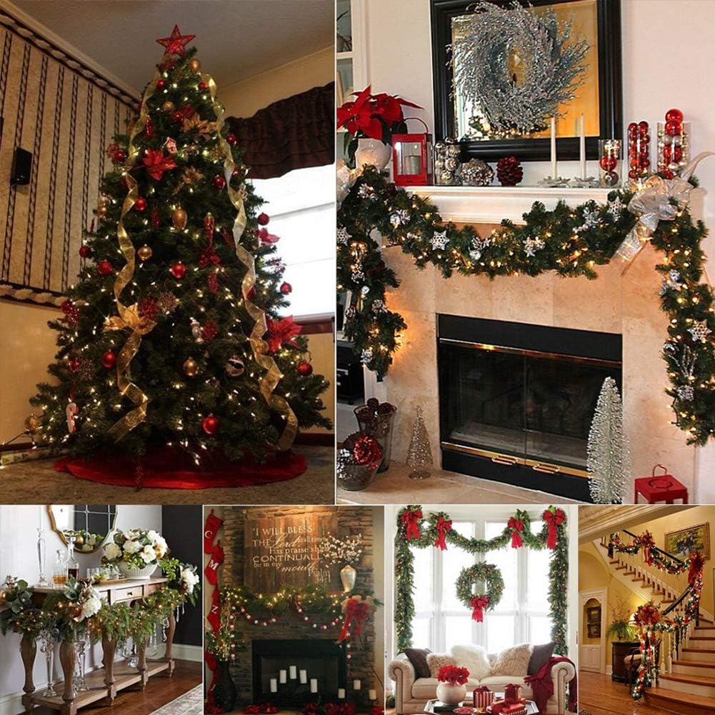 woohaha Outdoor Christmas Lights,120V UL Certified 2 Pack 13ft 50 Mini String Lights Connectable, Waterproof Fairy Lights for Garden Xmas Tree Wedding Wreath Party Decoration (Warmwhite 2 pcs)