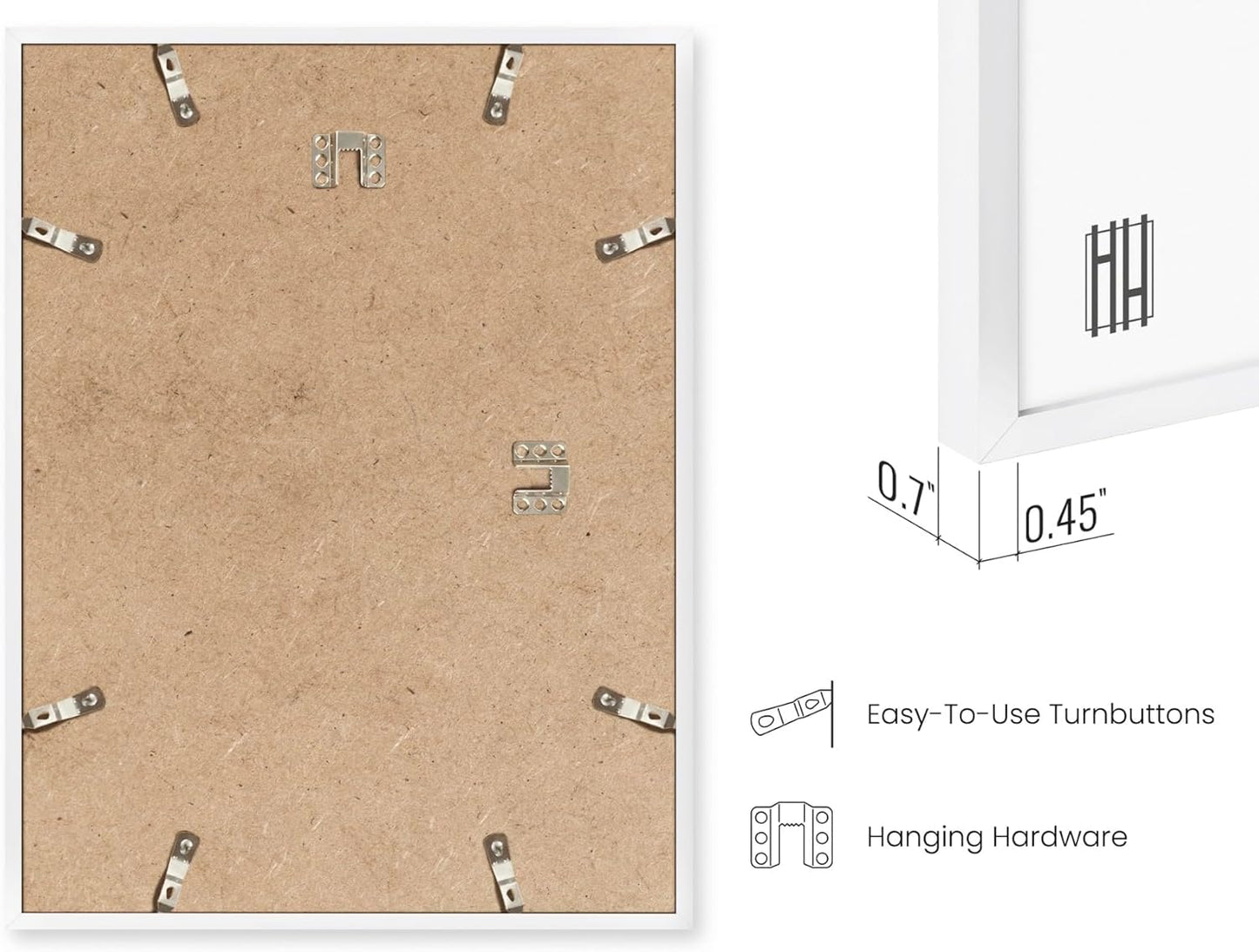 HAUS AND HUES 9x12 White Oak Wood Picture Frames Set of 25 - Premium Bulk Picture Frames 9x12 Bundle - Elegant Gallery Wall Frame Set for Posters, Art Display - Ideal for Wall Decor in Home & Office