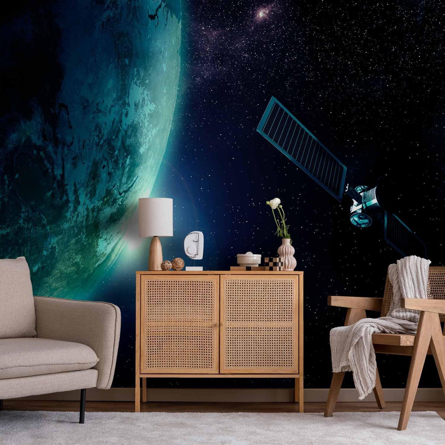 artgeist Wall Mural Cosmos Galaxy 135x101 in - Peel and Stick Self-Adhesive Wallpaper Removable Large Sticker Foil Wall Decor Print Picture Image Design n-B-0007-a-c