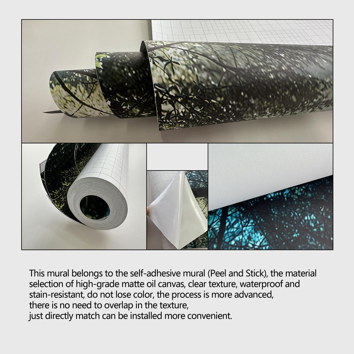 Floral Wall murals Peel and Stick Flowers Wallpaper for Bedroom Living Room - 108"x157"