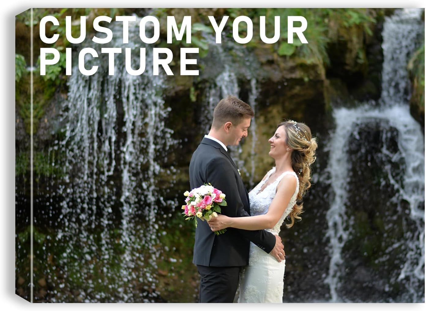 xzartdiy Custom Canvas Prints with Your Photos - Personalized Picture Print Customized Gifts for Family Home Office Wall Art Decor, Wrapped Canvas 12x16inch