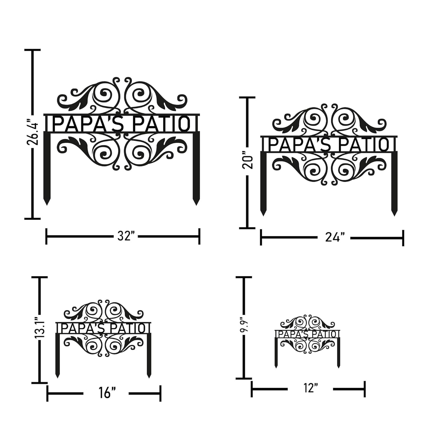 Personalized Metal Garden Sign with Stake, Custom Garden Decor for Outdoor, Custom Family Name Sign, Patio Decorations, Lawn Art, Farmhouse Decorative, Welcome Garden Sign, Housewarming Gift