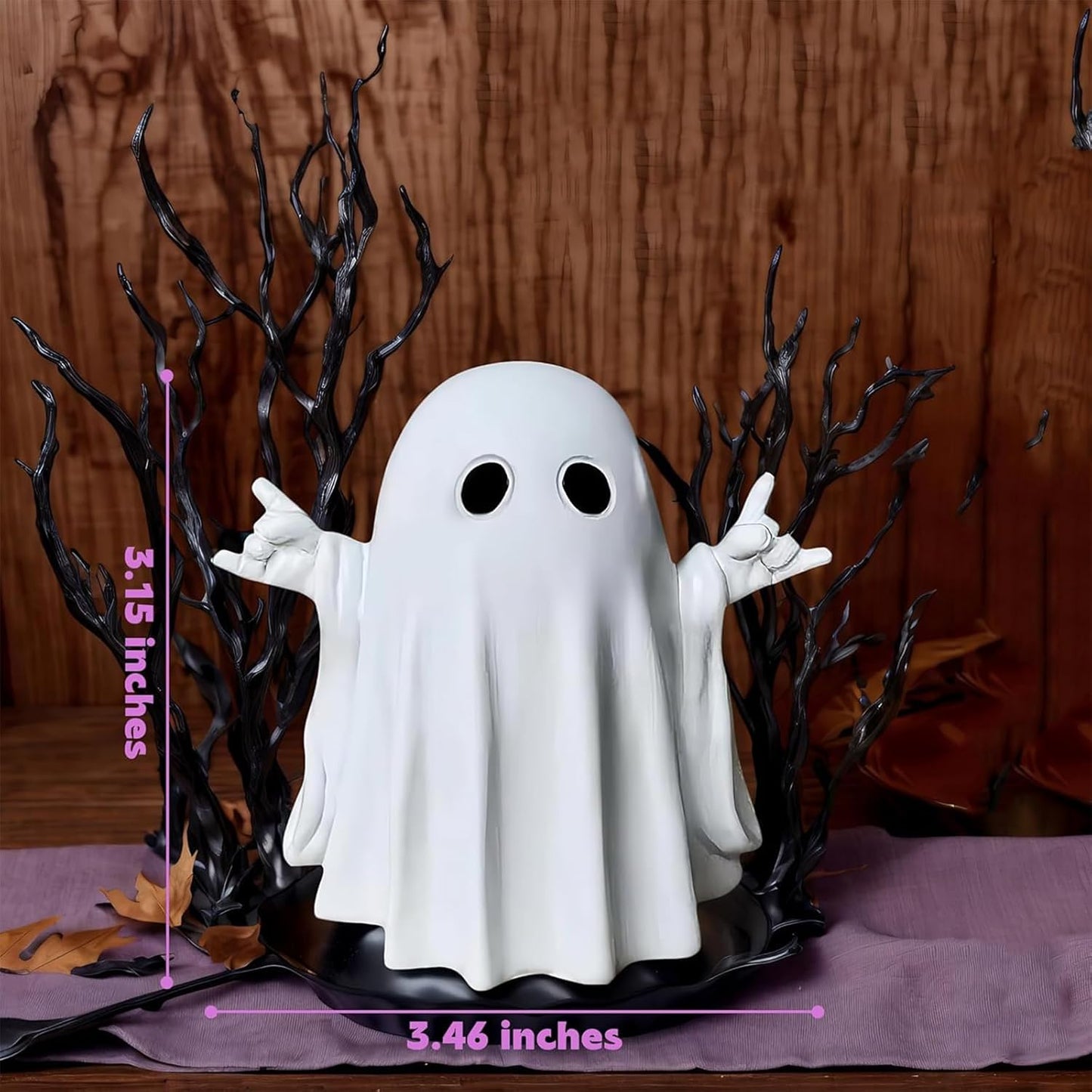 Halloween Ghost Figurine Cute Spooky Resin Ghost Statue Funny Ghost Ornaments, Indoor Spooky Home Decor
