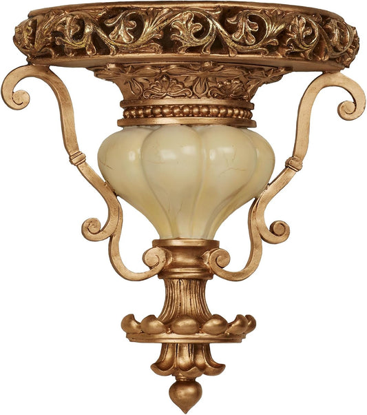 Touch of Class Chalmette Wall Shelf - Gold/Ivory - Victorian Style - Decorative Wall Shelves for Bedroom, Living Room, Kitchen, Hallway, Entryway