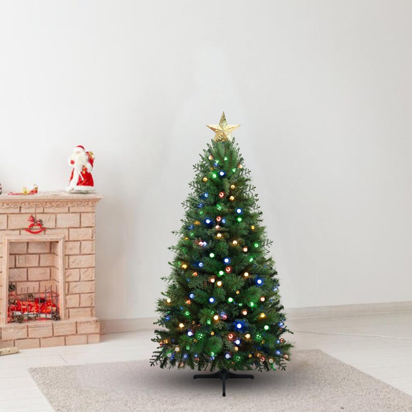 Naomi Home Evangeline Traditional Christmas Tree Green/4.5ft