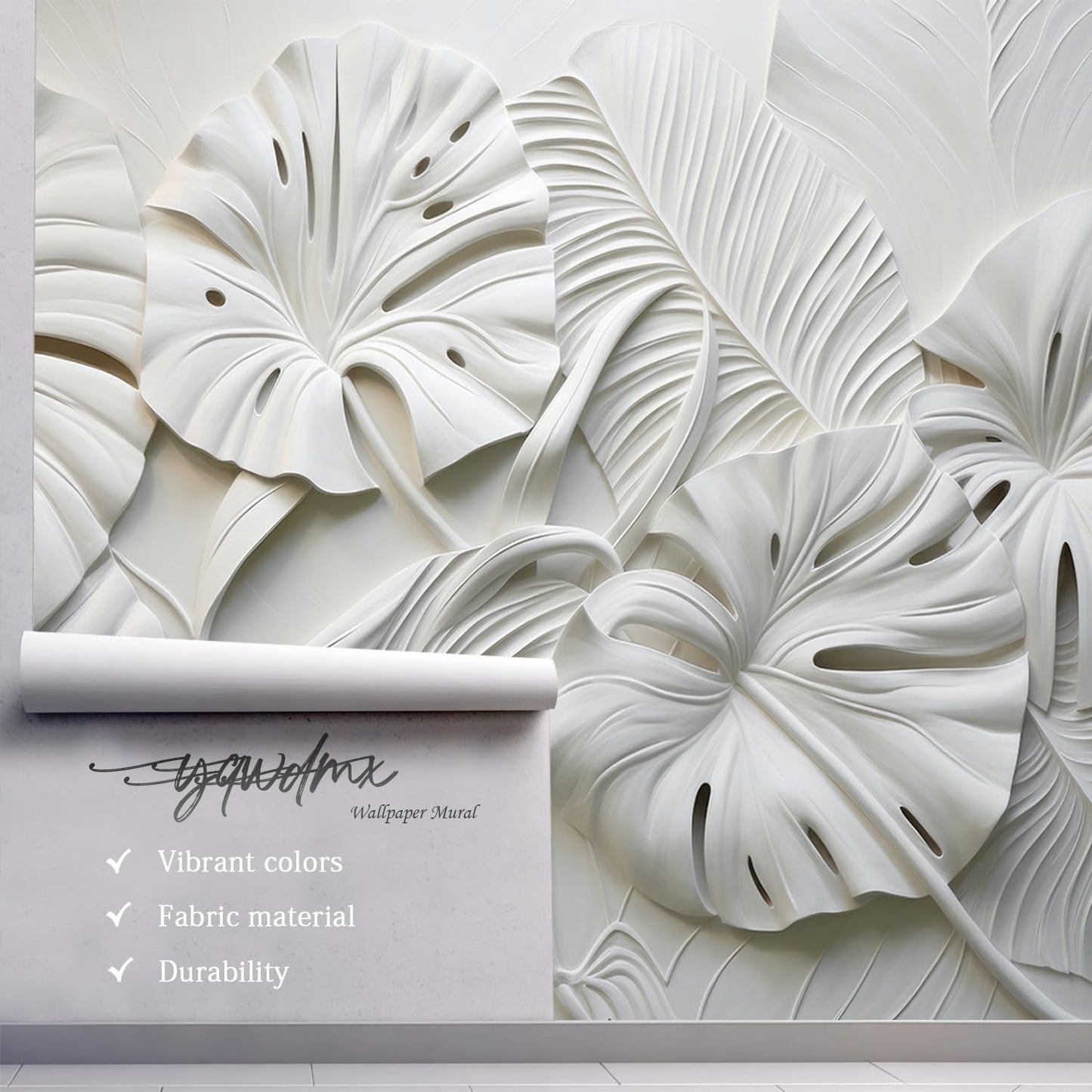 -3D Plant Living Room Wallpaper XT22 S 100" x 65"