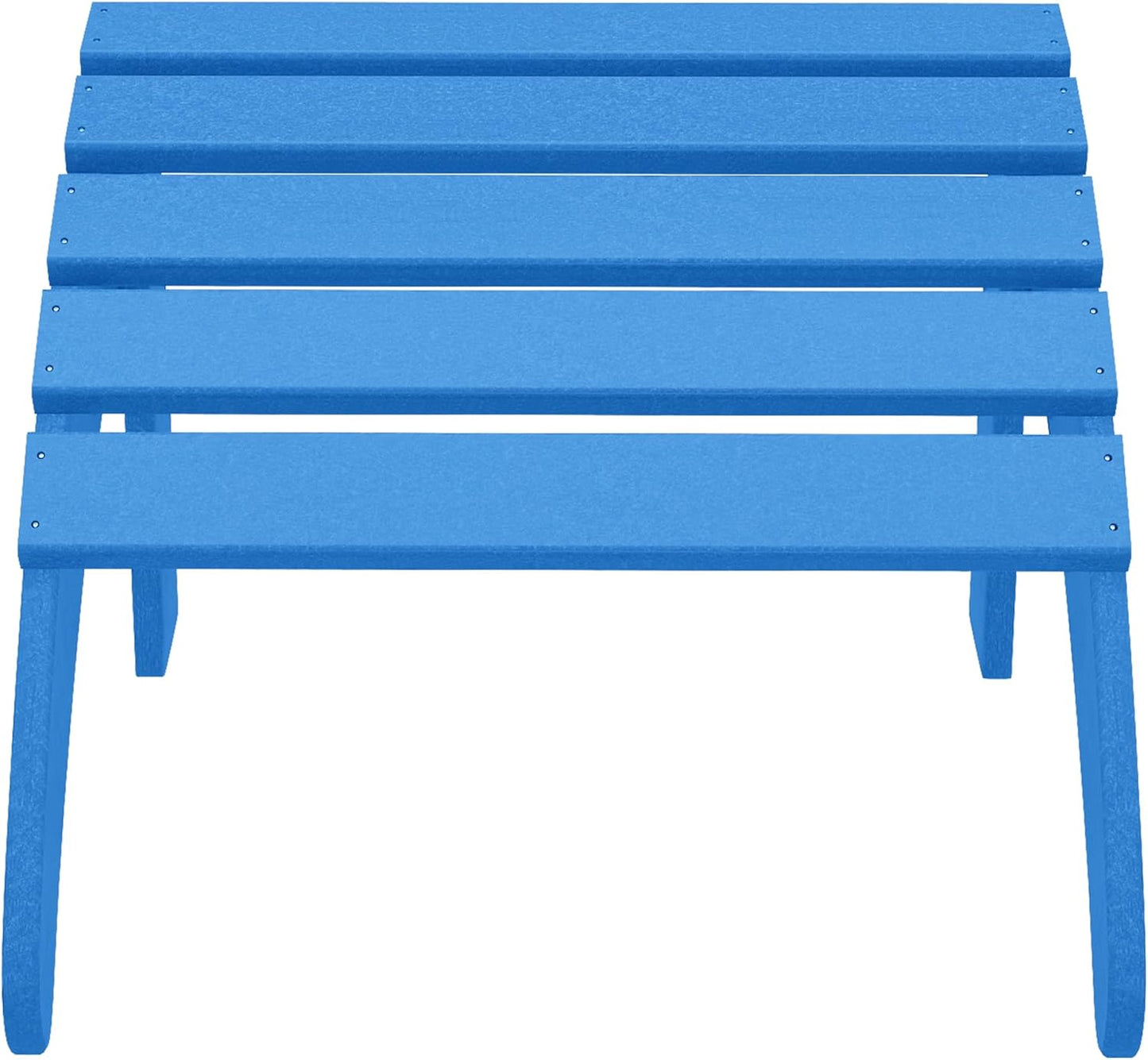 WestinTrends Outdoor Ottoman, Patio Adirondack Ottoman Foot Rest, All Weather Poly Lumber Folding Foot Stool for Adirondack Chair, Widely Used for Outside Porch Pool Lawn Backyard, Pacific Blue