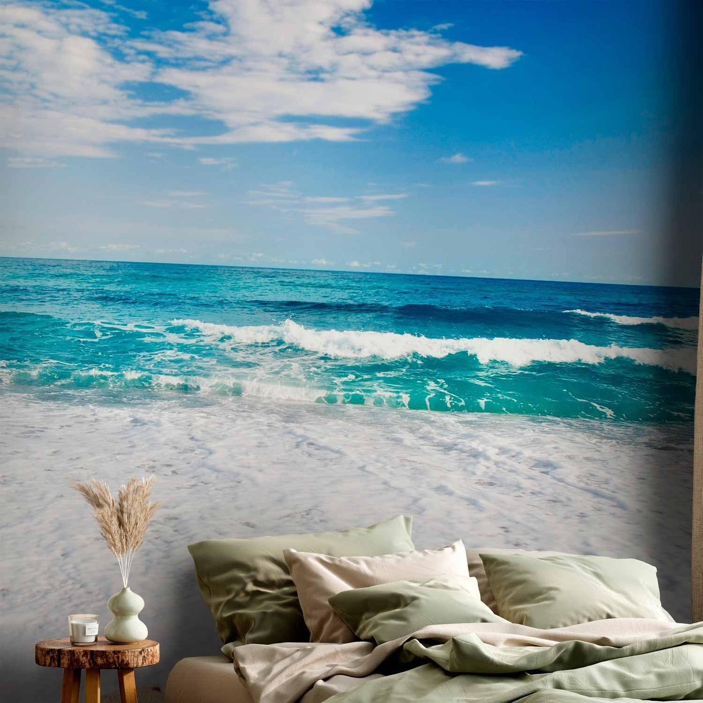 artgeist Wall Mural Beach 216x98 in - XXL Non-Woven Corner Wallpaper Fleece Angle Wall Decor Photo Print Picture Image Design Modern Nature Sea Landscape c-B-0035-a-b