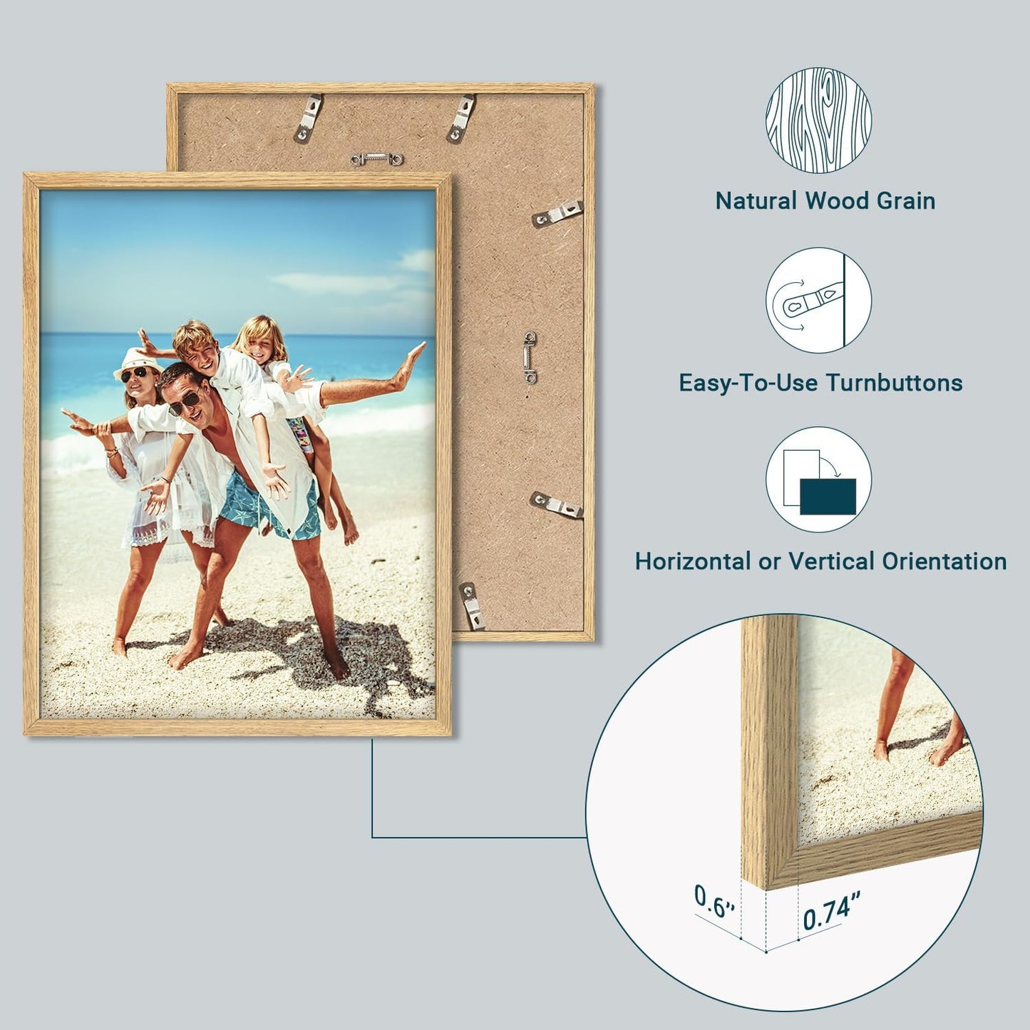 wall26 Custom Framed Poster Wall Art for Living Room, Bedroom Canvas Prints for Home Decoration Ready to Hang - 11"x14" Natural